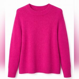 A New Day Vibrant Hot Pink Sweater — Classic Crew Neck - Free Shipping